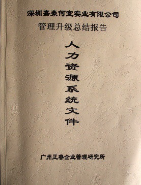 深圳市嘉豪何室實業(yè)有限公司管理升級總結報告